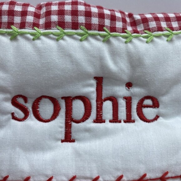 Pottery Barn Kids sophie Stocking Santa Train Christmas Holiday Xmas Quilted - Picture 11 of 12